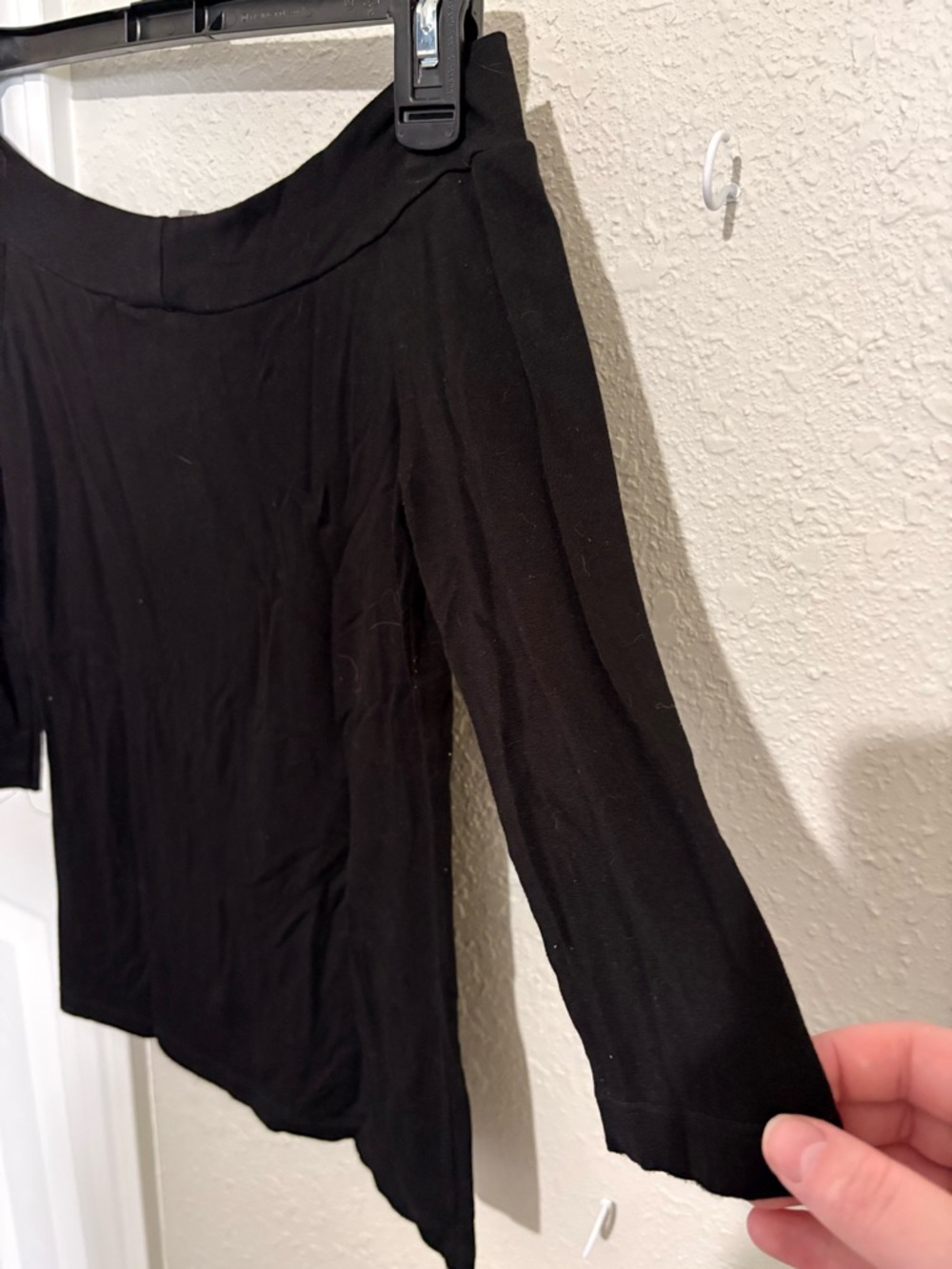 ASOS Black Off-Shoulder Long Sleeve Top